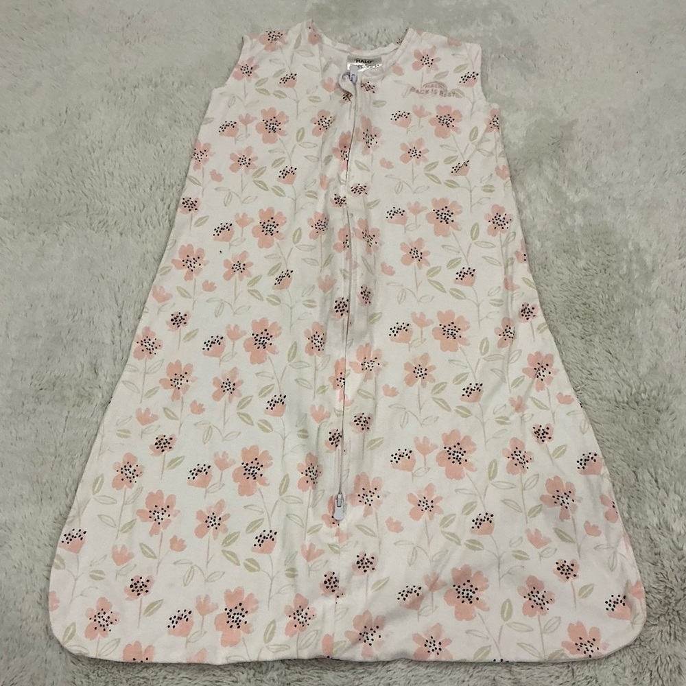 Halo Sleep Sack with Pink and White Floral Design size m
